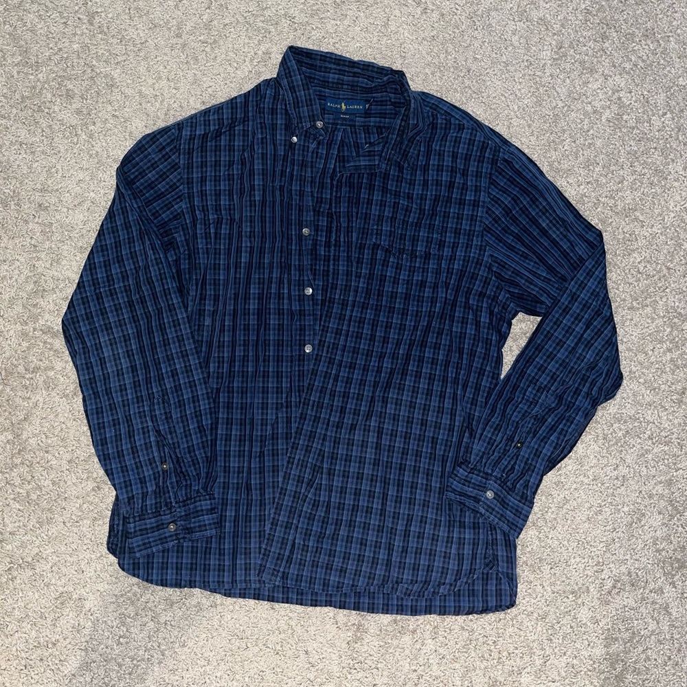 Ralph Lauren Plaid Button Down Slim Fit